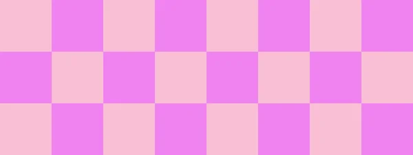 Шахматный Баннер Фиолетовый Розовый Цвета Шахматной Доски Большие Квадраты Большие — стоковое фото