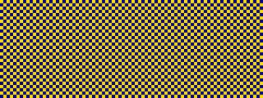 Dama pankartı. Donanma ve satranç tahtasının sarı renkleri. Küçük kareler, küçük hücreler. Satranç tahtası, dama tahtası dokusu. Kare deseni. Geçmişi. Tekrarlanabilir doku.