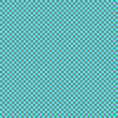 Çok küçük kareli dama tahtası. Dama tahtasının Cyan ve Gri renkleri. Satranç tahtası, dama tahtası dokusu. Kare deseni. Geçmişi. Tekrarlanabilir doku.