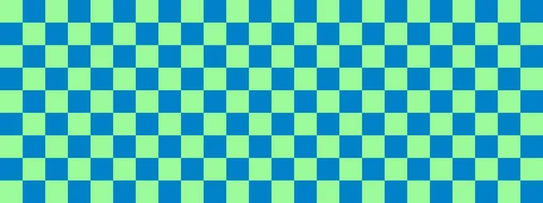 Διαφημιστικό Πανό Μπλε Και Απαλό Πράσινο Χρώμα Της Σκακιέρας Μικρά — Φωτογραφία Αρχείου