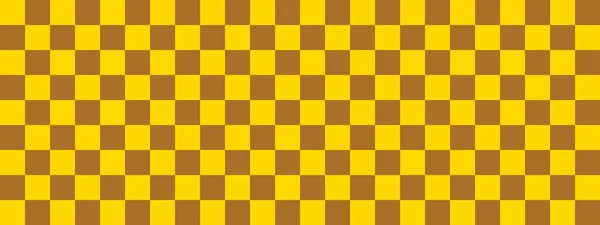 检查板横幅 棋盘的褐色和金色 小正方形 小牢房 棋盘棋盘质感正方形图案 可重复纹理 — 图库照片
