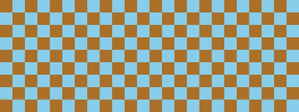 Šachovnicový Nápis Nebesky Modré Hnědé Barvy Šachovnice Malé Čtverce Malé — Stock fotografie