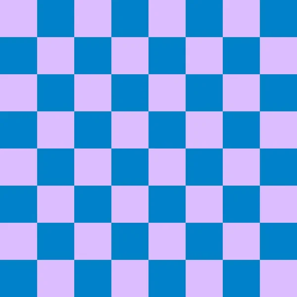 8のチェッカーボード チェッカーボードの青とラベンダーの色 チェスボード チェッカーボードのテクスチャ 正方形のパターン 繰り返される質感 — ストック写真