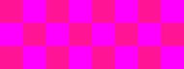 Dama pankartı. Magenta ve satranç tahtasının koyu pembe renkleri. Büyük kareler, büyük hücreler. Satranç tahtası, dama tahtası dokusu. Kare deseni. Geçmişi. Tekrarlanabilir doku.