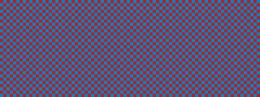 Dama pankartı. Dama tahtasının mavi ve Firebrick renkleri. Küçük kareler, küçük hücreler. Satranç tahtası, dama tahtası dokusu. Kare deseni. Geçmişi. Tekrarlanabilir doku.