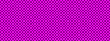 Dama pankartı. Dama tahtasının mor ve Magenta renkleri. Küçük kareler, küçük hücreler. Satranç tahtası, dama tahtası dokusu. Kare deseni. Geçmişi. Tekrarlanabilir doku.