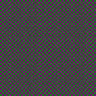 Çok küçük kareli dama tahtası. Dama tahtasının yeşil ve mor renkleri. Satranç tahtası, dama tahtası dokusu. Kare deseni. Geçmişi. Tekrarlanabilir doku.