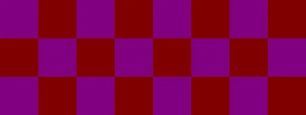 Baner Szachownicy Maroon Purpurowe Kolory Szachownicy Duże Kwadraty Duże Cele — Zdjęcie stockowe