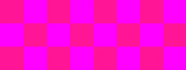Checkerboard Banner Magenta Deep Pink Colors Checkerboard Big Squares Big — Stock Photo, Image