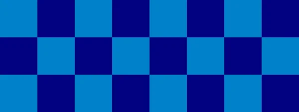 Checkerboard Banner Navy Blue Colors Checkerboard Big Squares Big Cells — Stock Photo, Image