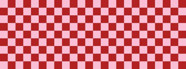 Διαφημιστικό Πανό Firebrick Και Ροζ Χρώματα Της Σκακιέρας Μικρά Τετράγωνα — Φωτογραφία Αρχείου