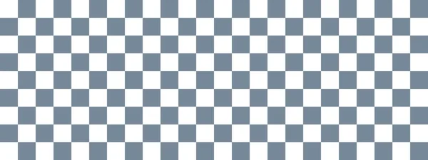 Checkerboard Banner Light Slate Grey White Colors Checkerboard Small Squares — 图库照片