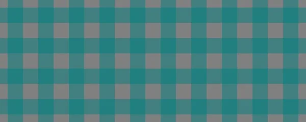 Banner Plaid Pattern Grey Teal Color Tablecloth Pattern Texture Seamless — 图库照片