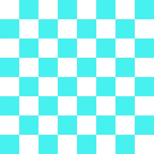 Checkerboard Cyan White Colors Checkerboard Chessboard Checkerboard Texture Squares Pattern — Stock Photo, Image