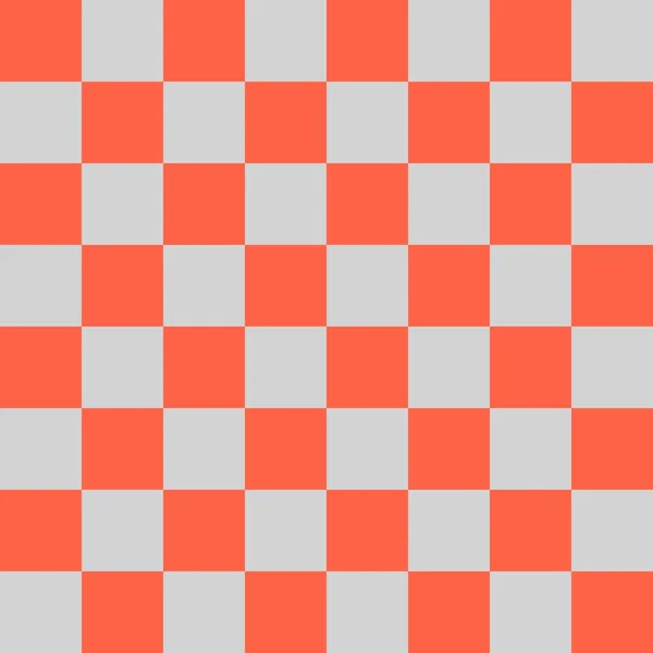 跳板8乘8 浅灰和番茄色的棋盘 棋盘棋盘质感正方形图案 可重复纹理 — 图库照片