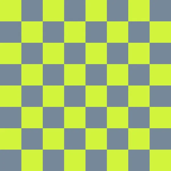 Checkerboard Och Ljus Slate Grey Och Lime Färger Checkerboard Schackbräda — Stockfoto