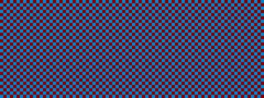 Dama pankartı. Mavi ve kestane rengi dama tahtası. Küçük kareler, küçük hücreler. Satranç tahtası, dama tahtası dokusu. Kare deseni. Geçmişi. Tekrarlanabilir doku.