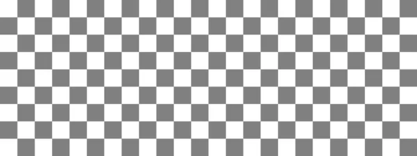 Checkerboard Banner Grey White Colors Checkerboard Small Squares Small Cells — Stockfoto