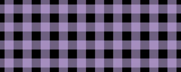 Banner Plaid Pattern Black Lavender Color Tablecloth Pattern Texture Seamless — Foto Stock