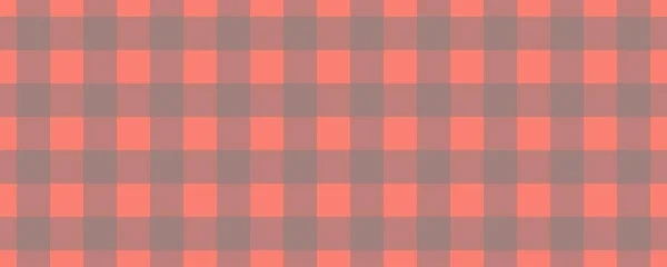 Banner Plaid Pattern Salmon Grey Color Tablecloth Pattern Texture Seamless — Stock Photo, Image