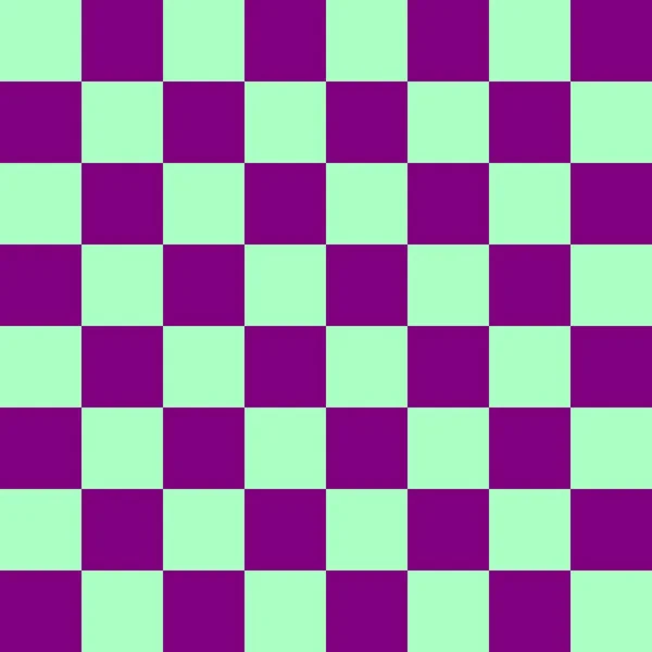 Checkerboard Purple Mint Colors Checkerboard Chessboard Checkerboard Texture Squares Pattern — Stock Photo, Image