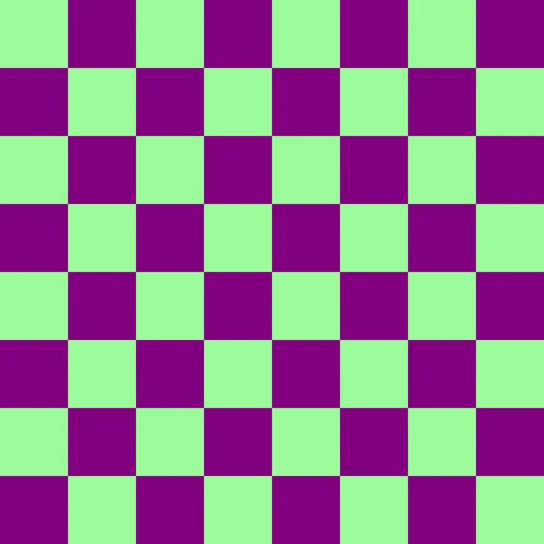 Checkerboard Purple Pale Green Colors Checkerboard Chessboard Checkerboard Texture Squares — Stock Photo, Image