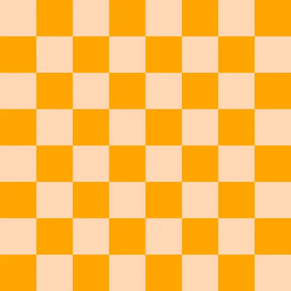 Checkerboard Bij Oranje Abrikoos Kleuren Dambord Schaakbord Dambord Textuur Pleinen — Stockfoto