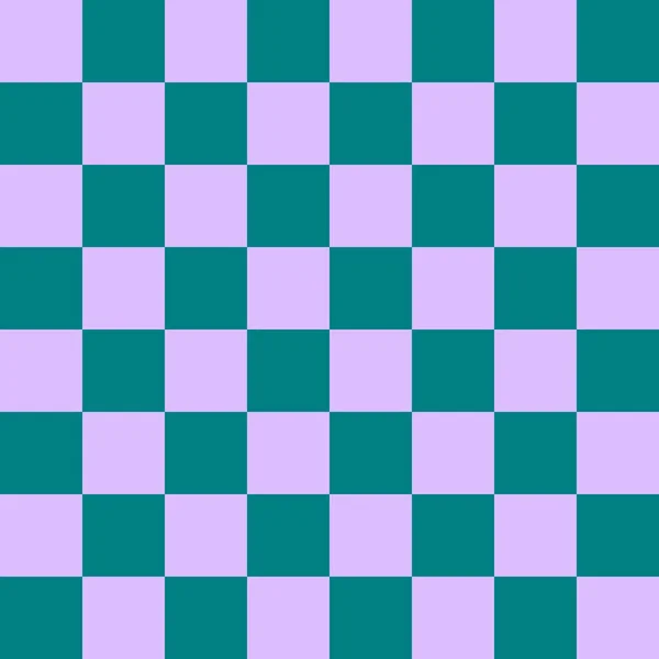 Checkerboard Por Teal Lavanda Cores Xadrez Xadrez Textura Tabuleiro Xadrez — Fotografia de Stock