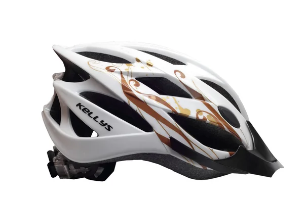 クロスカントリーのための自転車のヘルメット ストックフォト