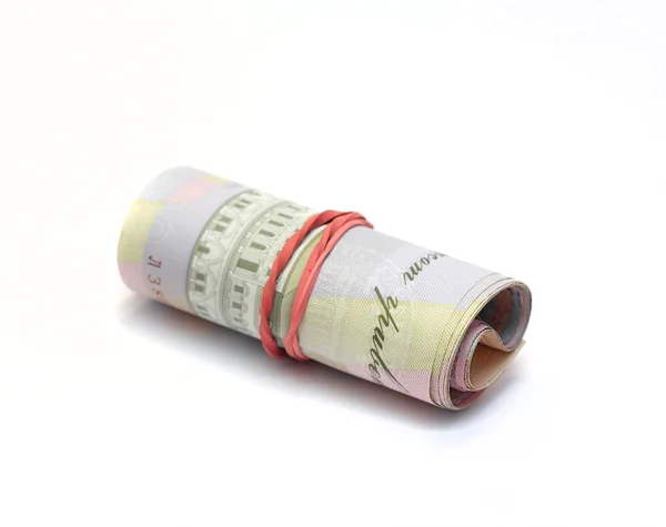 Twisted bundle Ukrainian hryvnia — Stock Photo, Image