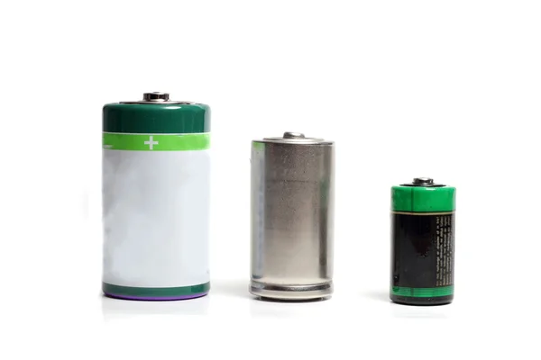 Drie batterijen — Stockfoto