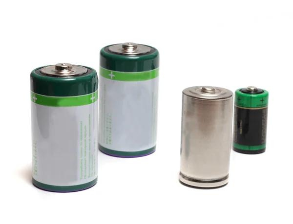 Groep van vier batterijen — Stockfoto