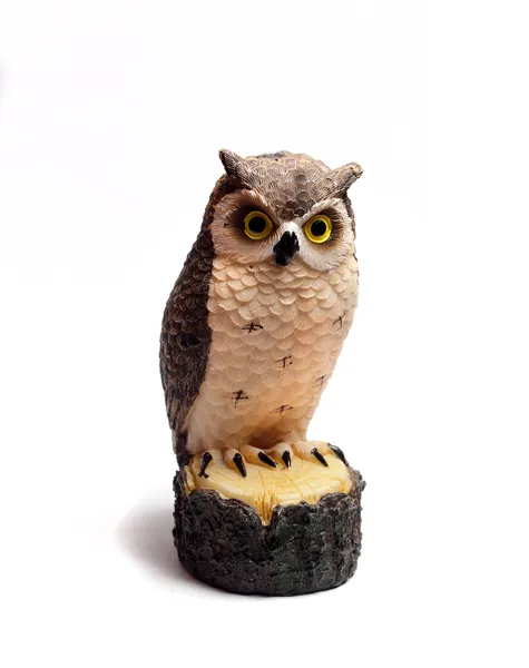 Figurka sova je vyroben ze dřeva — Stock fotografie