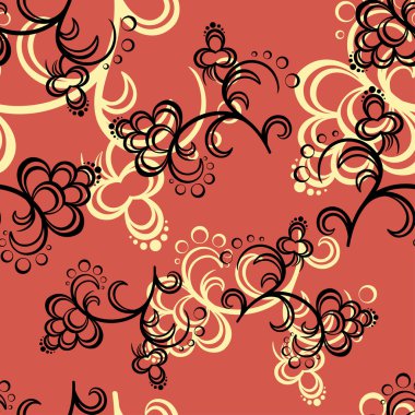 kırmızı Çiçek deseni