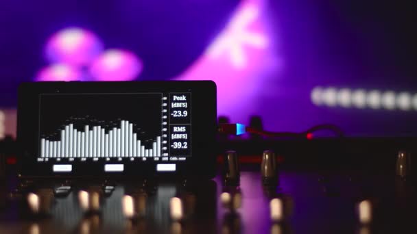 Equalizer Equipment Show Light Sound — Stock Video
