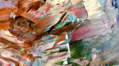 Renkli soyut arka plan duvar kağıdı. Modern motif görsel sanat. Yağlı boya karışımı. Moda el boyama bezi. Duvar dekorasyonu ve duvar resimleri fikri. Doku. Sanat nesnesi