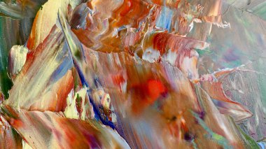 Renkli soyut arka plan duvar kağıdı. Modern motif görsel sanat. Yağlı boya karışımı. Moda el boyama bezi. Duvar dekorasyonu ve duvar resimleri fikri. Doku. Sanat nesnesi