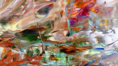 Renkli soyut arka plan duvar kağıdı. Modern motif görsel sanat. Yağlı boya karışımı. Moda el boyama bezi. Duvar dekorasyonu ve duvar resimleri fikri. Doku. Sanat nesnesi