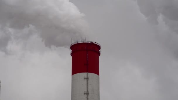 Centrale Électrique Équipement Des Centrales Électriques Fumée Blanche Tuyau — Video