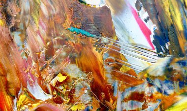 Renkli soyut arka plan duvar kağıdı. Modern motif görsel sanat. Yağlı boya karışımı. Moda el boyama bezi. Duvar dekorasyonu ve duvar resimleri fikri. Üç boyutlu doku. Sanat nesnesi