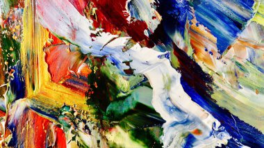 Renkli soyut arka plan duvar kağıdı. Modern motif görsel sanat. Yağlı boya karışımı. Moda el boyama bezi. Duvar dekorasyonu ve duvar resimleri fikri. Üç boyutlu doku. Sanat nesnesi