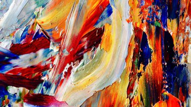 Renkli soyut arka plan duvar kağıdı. Modern motif görsel sanat. Yağlı boya karışımı. Moda el boyama bezi. Duvar dekorasyonu ve duvar resimleri fikri. Üç boyutlu doku. Sanat nesnesi