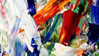Renkli soyut arka plan duvar kağıdı. Modern motif görsel sanat. Yağlı boya karışımı. Moda el boyama bezi. Duvar dekorasyonu ve duvar resimleri fikri. Üç boyutlu doku. Sanat nesnesi