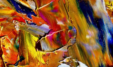 Renkli soyut arka plan duvar kağıdı. Modern motif görsel sanat. Yağlı boya karışımı. Moda el boyama bezi. Duvar dekorasyonu ve duvar resimleri fikri. Üç boyutlu doku. Sanat nesnesi
