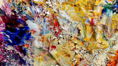 Renkli soyut arka plan duvar kağıdı. Modern motif görsel sanat. Yağlı boya karışımı. Moda el boyama bezi. Duvar dekorasyonu ve duvar resimleri fikri. Üç boyutlu doku. Sanat nesnesi