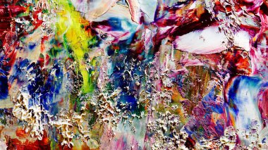 Renkli soyut arka plan duvar kağıdı. Modern motif görsel sanat. Yağlı boya karışımı. Moda el boyama bezi. Duvar dekorasyonu ve duvar resimleri fikri. Üç boyutlu doku. Sanat nesnesi