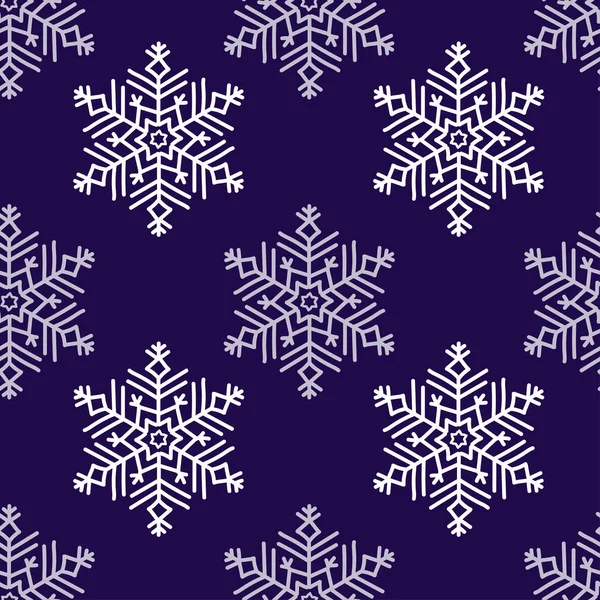 Christmas seamless pattern of snowflakes — Stock Vector