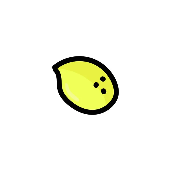 Желтый лимон ручной работы. — стоковый вектор