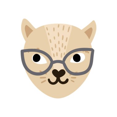 El çizimi kedi. Hayvanlar güzel elementlerle karşı karşıya