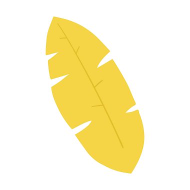 El çizimi düz sarı tropikal izin.